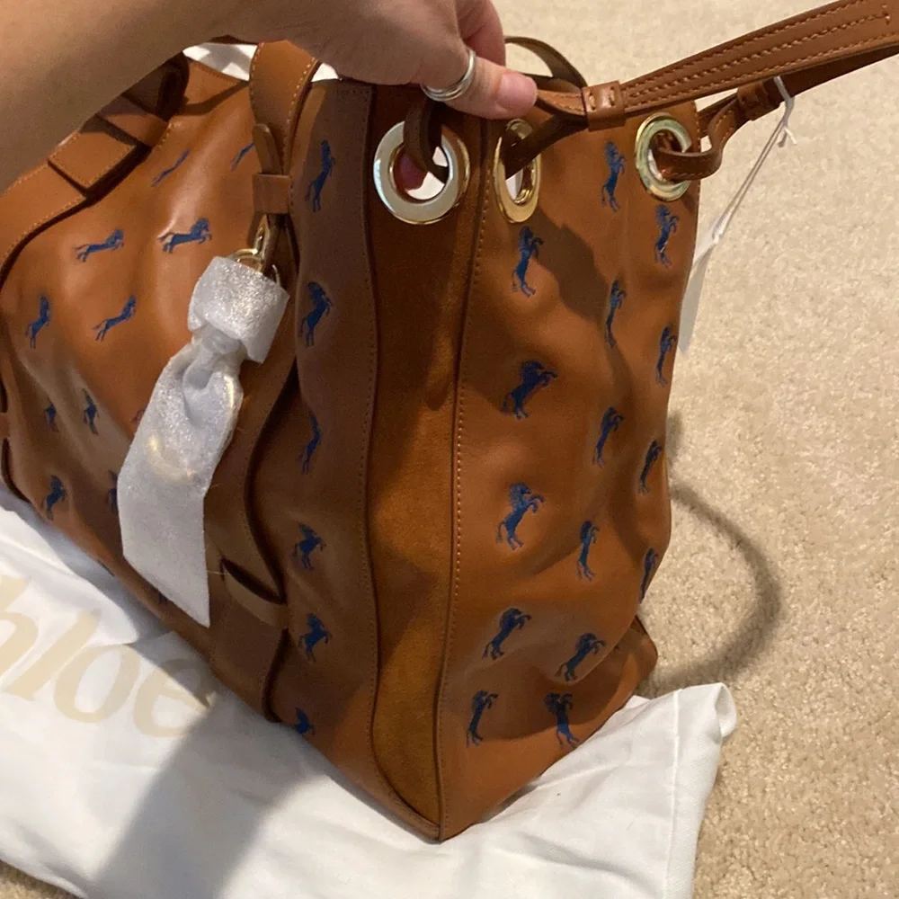 Chloe Brown Leather Tote NWT - Picture 4 of 16